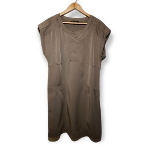 JEANNE BEKER Khaki loose fit Shift Dress SZ 4